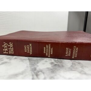 LARGE PRINT 1978 Jimmy Swaggart KJV Bible Reference Edition BURG GENUINE LEATHER